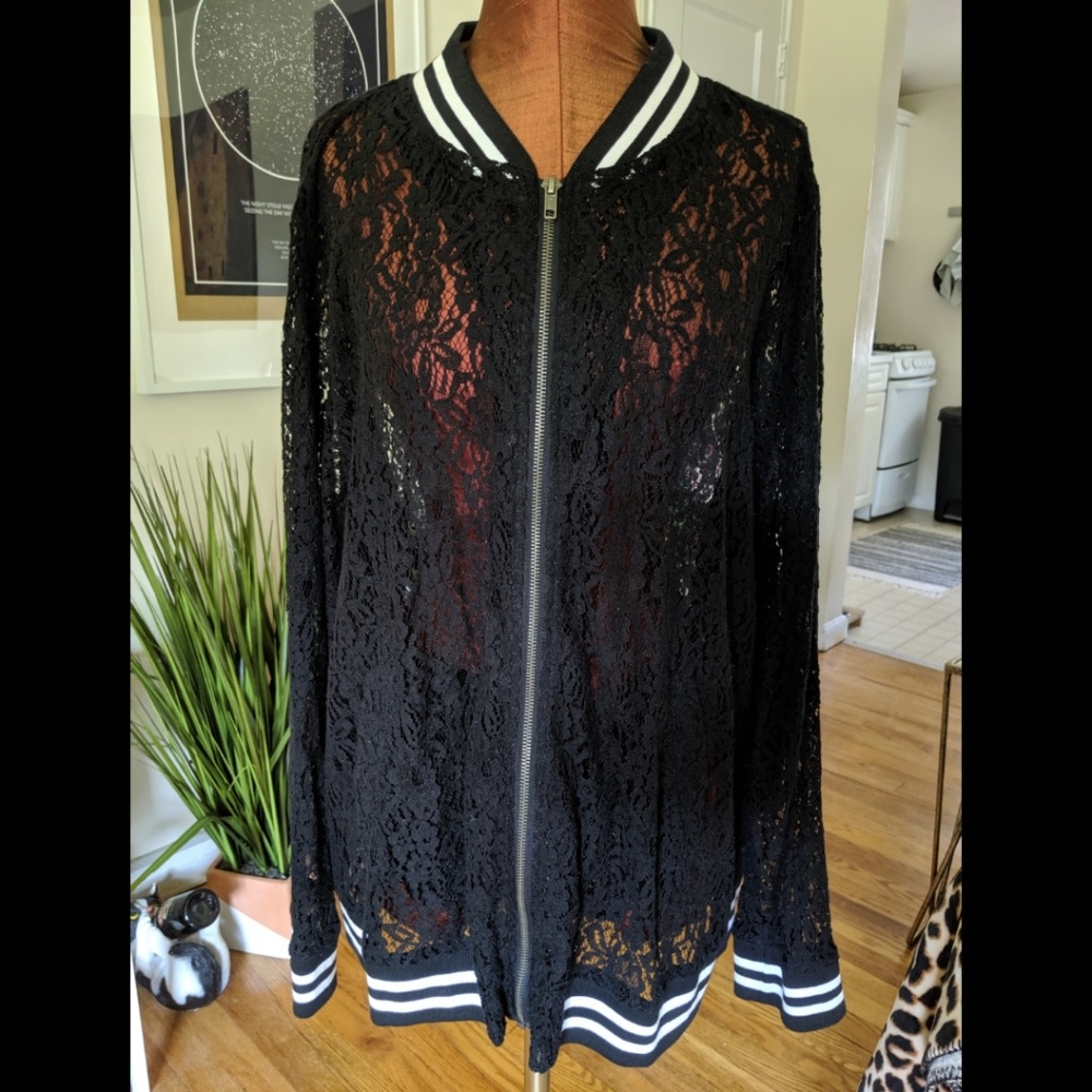 Torrid Lace Bomber Jacket